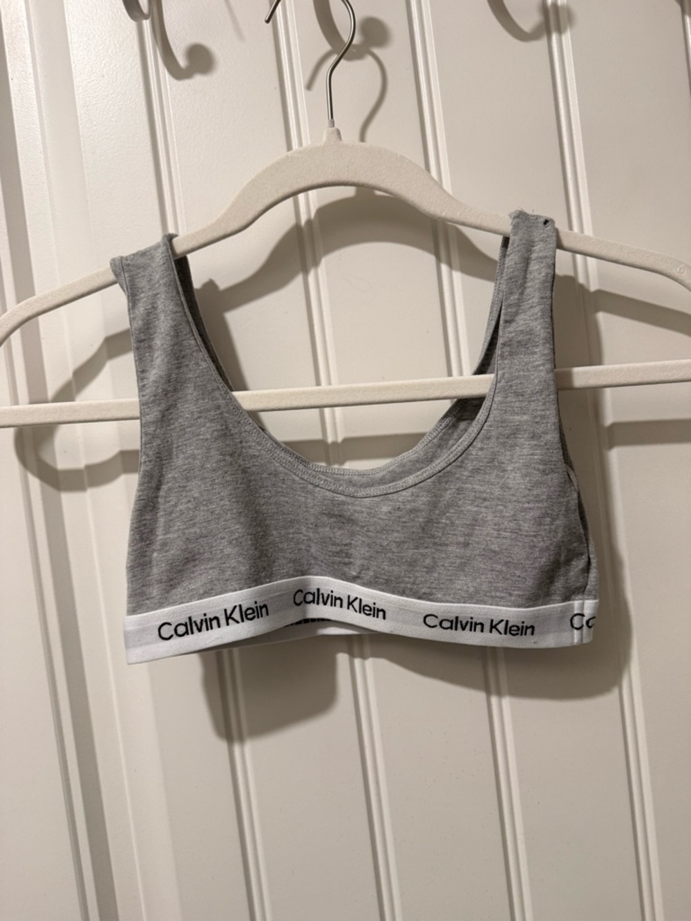 Calvin Klein Heather Gray Logo Bralette